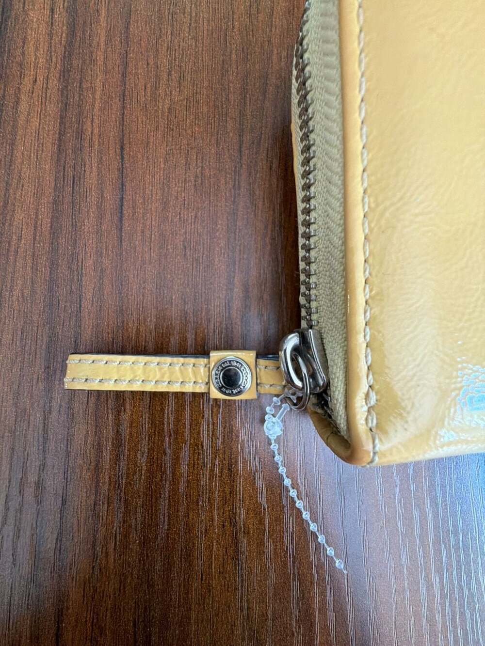 Coach Yellow Leather Accordion Zip-Around Long Wallet - Picture 2 of 3